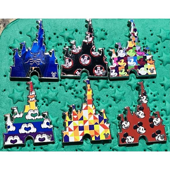 2025 Disney’s Castle Hidden Disney Wave B Pin Set ~ Full set W CHASER - Picture 1 of 1